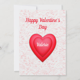 Valentijnsdag Fancy Rode Harten Persoonlijke Kaart