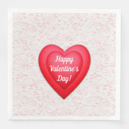 Valentijnsdag Fancy Rode Harten Servet