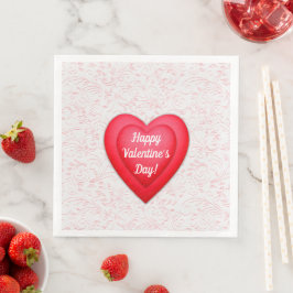 Valentijnsdag Fancy Rode Harten Servet