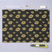 Valentijnsdag Faux Gold Glitter Lipstick Kiss Tissuepapier (Craft)