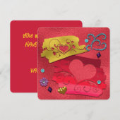 Valentijnsdag Faux Gouden Folie Embellishments Sch (Voorkant / Achterkant)