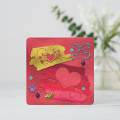 Valentijnsdag Faux Gouden Folie Embellishments Sch (Staand voorkant)