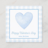 Valentijnsdag Favor Tag Vierkante Visitekaartje (Voorkant)
