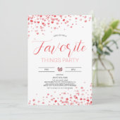 Valentijnsdag Favoriete dingen Uitnodiging (Staand voorkant)