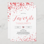 Valentijnsdag Favoriete dingen Uitnodiging (Voorkant / Achterkant)