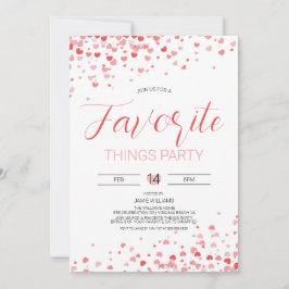 Valentijnsdag Favoriete dingen Uitnodiging