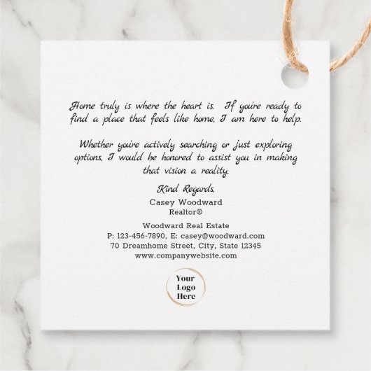 Valentijnsdag februari Pop van | Vastgoed Chic Bedankjes Labels (Achterkant)