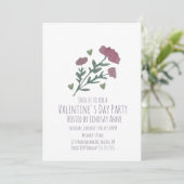 Valentijnsdag Feest Hart Waterverf Bloemen Kaart (Staand voorkant)