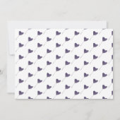 Valentijnsdag Feest Hart Waterverf Paars Kaart (Achterkant)