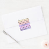 Valentijnsdag Feest Hartjes Regenboog Patroon Vierkante Sticker (Envelop)