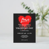 VALENTIJNSDAG FEEST MET RODE HART LIEFDE BRIEFKAART (Staand voorkant)