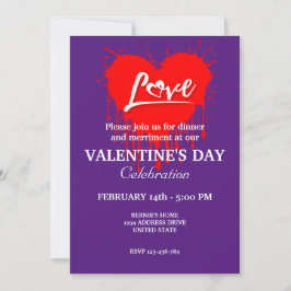 VALENTIJNSDAG FEEST MET RODE HART LIEFDE KAART