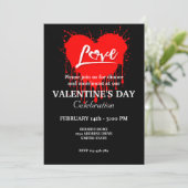 VALENTIJNSDAG FEEST MET RODE HART LIEFDE KAART (Staand voorkant)