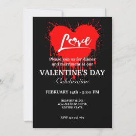 VALENTIJNSDAG FEEST MET RODE HART LIEFDE KAART