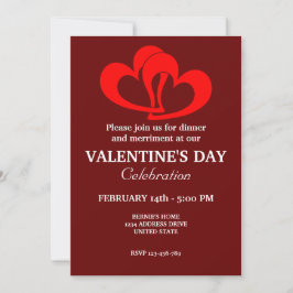 VALENTIJNSDAG FEEST MET RODE KOPPEL HART KAART