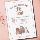 Valentijnsdag Feest Uil Thema Uitnodiging