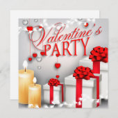 Valentijnsdag Feest Uitnodiging (Voorkant / Achterkant)