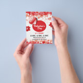 Valentijnsdag Feest Uitnodiging Flyer (Hand)