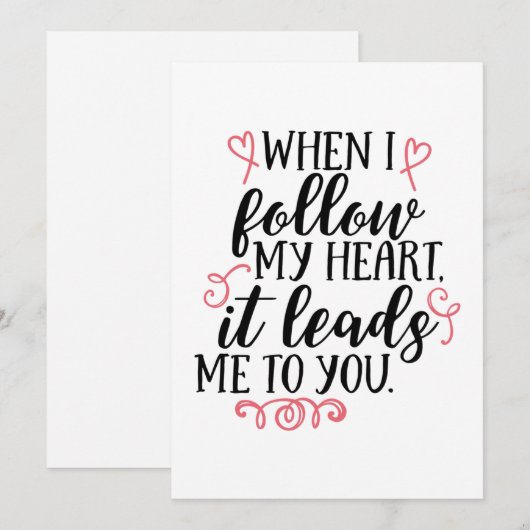 Valentijnsdag Feestdagenkaart (Voorkant / Achterkant)