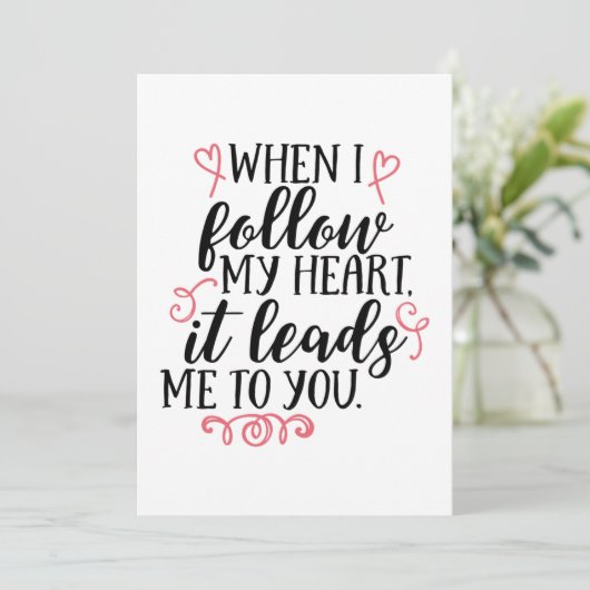 Valentijnsdag Feestdagenkaart (Staand voorkant)