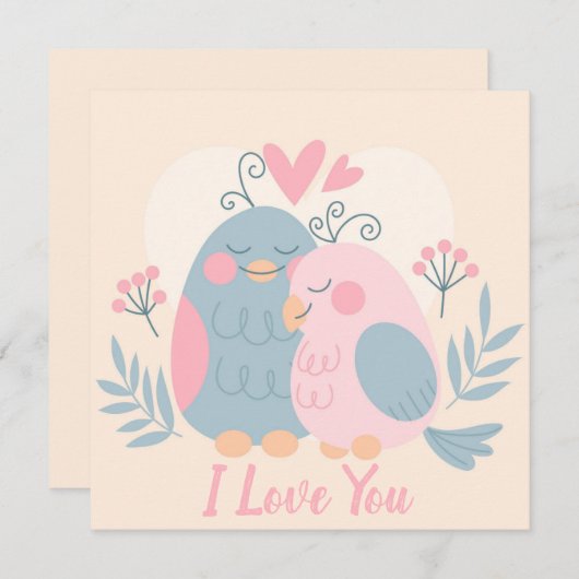 Valentijnsdag Feestdagenkaart (Voorkant / Achterkant)