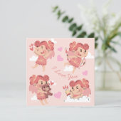 Valentijnsdag Feestdagenkaart (Staand voorkant)
