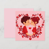 Valentijnsdag Feestdagenkaart (Voorkant / Achterkant)