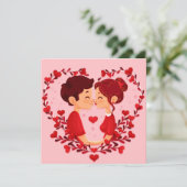 Valentijnsdag Feestdagenkaart (Staand voorkant)