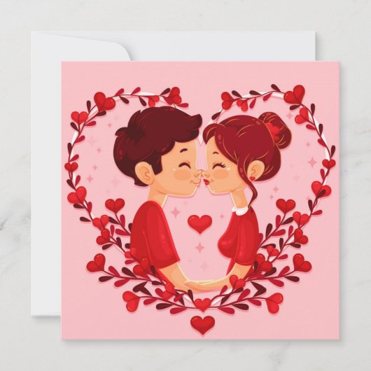 Valentijnsdag Feestdagenkaart (Voorkant)
