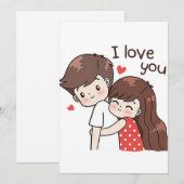 Valentijnsdag Feestdagenkaart (Voorkant / Achterkant)