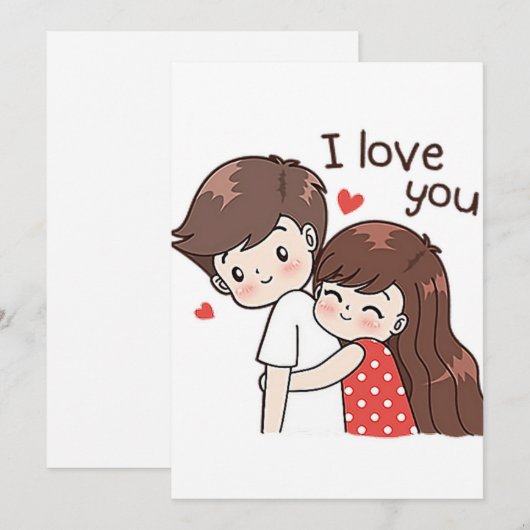 Valentijnsdag Feestdagenkaart (Voorkant / Achterkant)