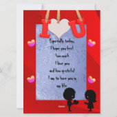 Valentijnsdag Feestdagenkaart (Achterkant)