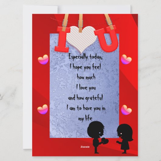 Valentijnsdag Feestdagenkaart (Achterkant)