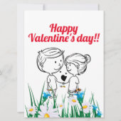 Valentijnsdag Feestdagenkaart (Voorkant)