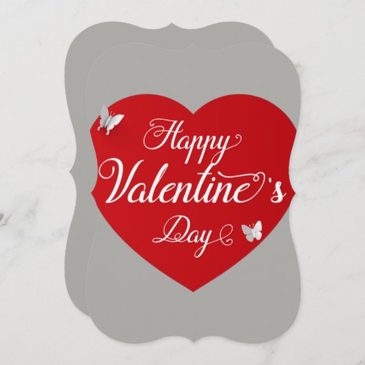 Valentijnsdag Feestdagenkaart (Voorkant / Achterkant)