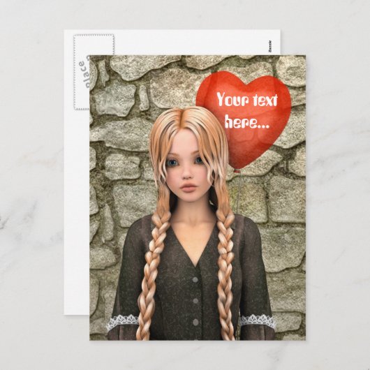 Valentijnsdag Feestdagenkaart (Voorkant / Achterkant)