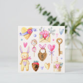 Valentijnsdag Feestdagenkaart (Staand voorkant)