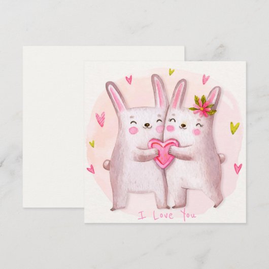 Valentijnsdag Feestdagenkaart (Voorkant / Achterkant)