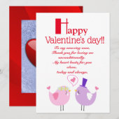 Valentijnsdag feestdagenkaart (Voorkant / Achterkant)