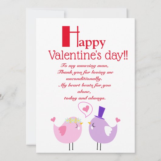 Valentijnsdag feestdagenkaart (Voorkant)