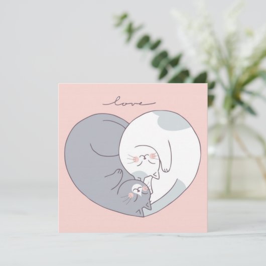 Valentijnsdag Feestdagenkaart (Staand voorkant)