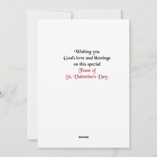 Valentijnsdag Feestdagenkaart (Achterkant)