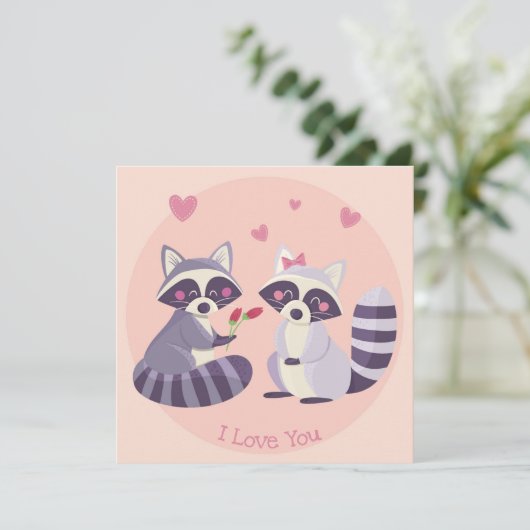 Valentijnsdag Feestdagenkaart (Staand voorkant)