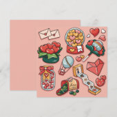 Valentijnsdag Feestdagenkaart (Voorkant / Achterkant)