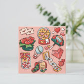 Valentijnsdag Feestdagenkaart (Staand voorkant)