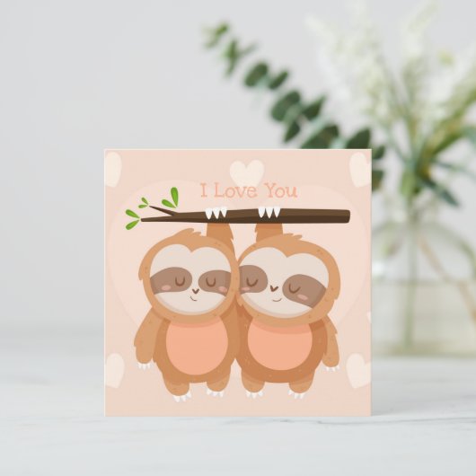 Valentijnsdag Feestdagenkaart (Staand voorkant)