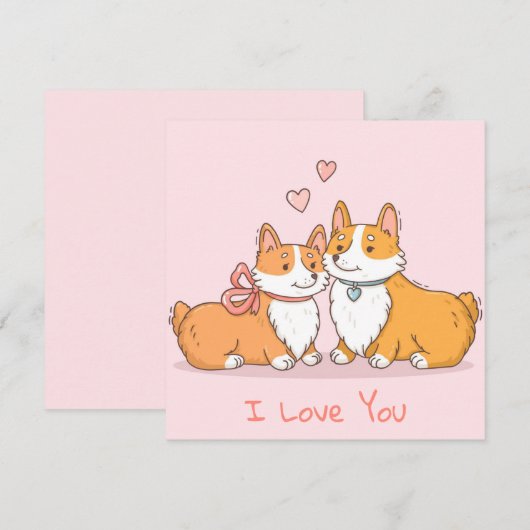 Valentijnsdag Feestdagenkaart (Voorkant / Achterkant)