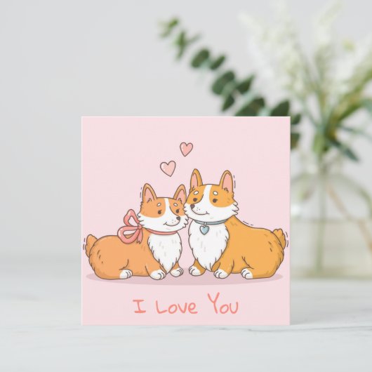 Valentijnsdag Feestdagenkaart (Staand voorkant)