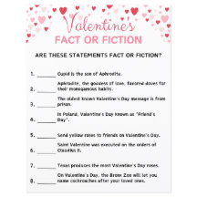 Valentijnsdag feit of fictie spel