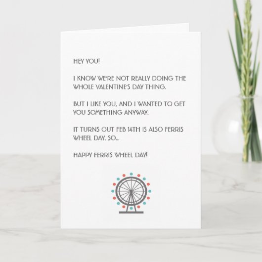 Valentijnsdag/Ferris Wheel Day wenskaart Feestdagen Kaart (Voorkant)